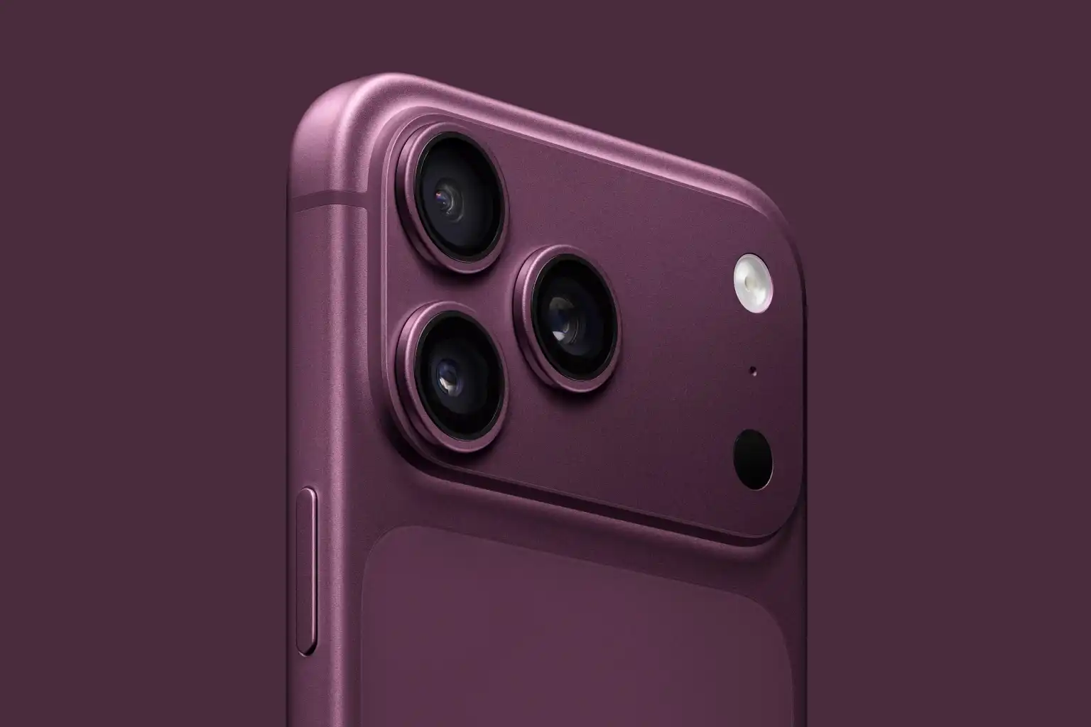 iPhone 18 Pro leak showing Dark Cherry color and smaller Mini Dynamic Island design