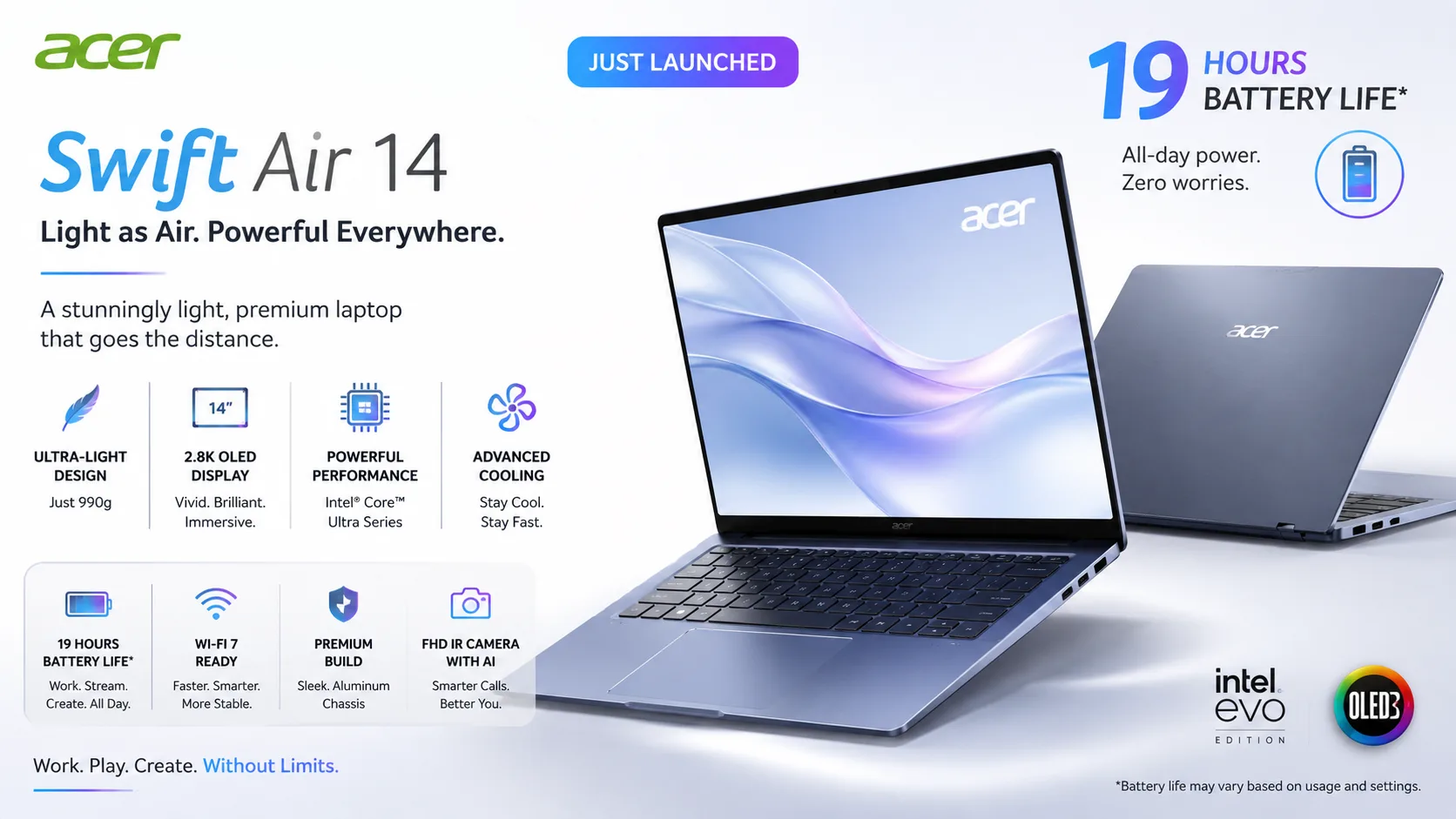 Acer Swift Air 14 lightweight Windows laptop