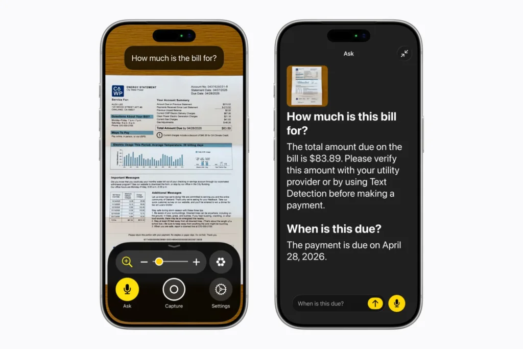 Apple Live Recognition feature uses iPhone camera to identify objects and answer follow-up questions