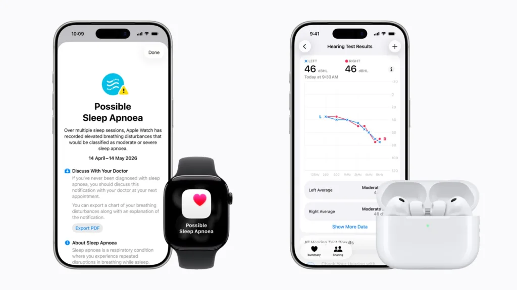 Apple Watch tracking breathing disturbances for sleep apnea notifications