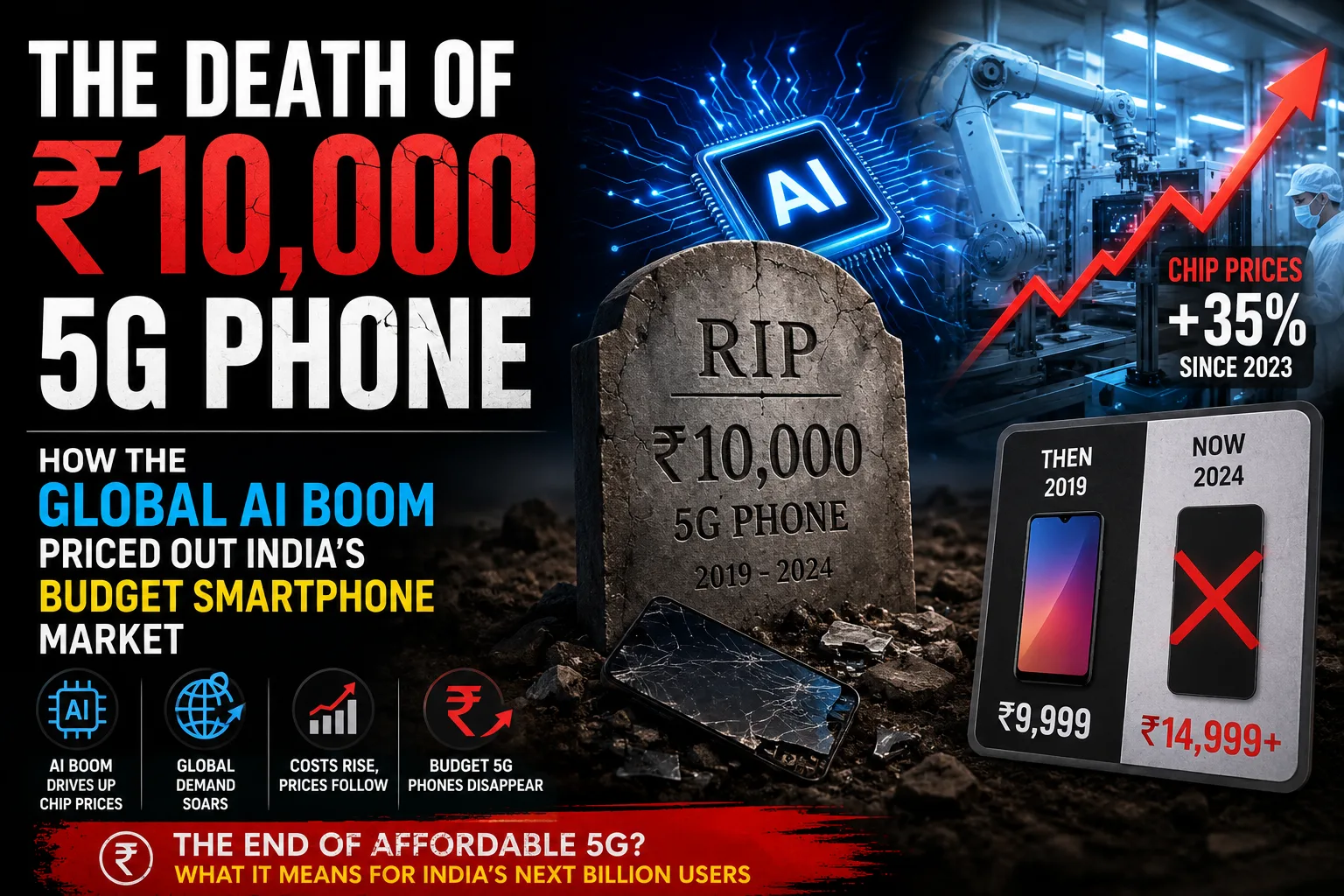 Cheap 5G phones in India shifting from ₹10,000 to ₹15,000 price range in 2026