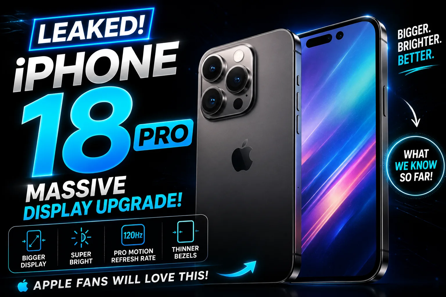 Leaked iPhone 18 Pro display protector showing taller screen design