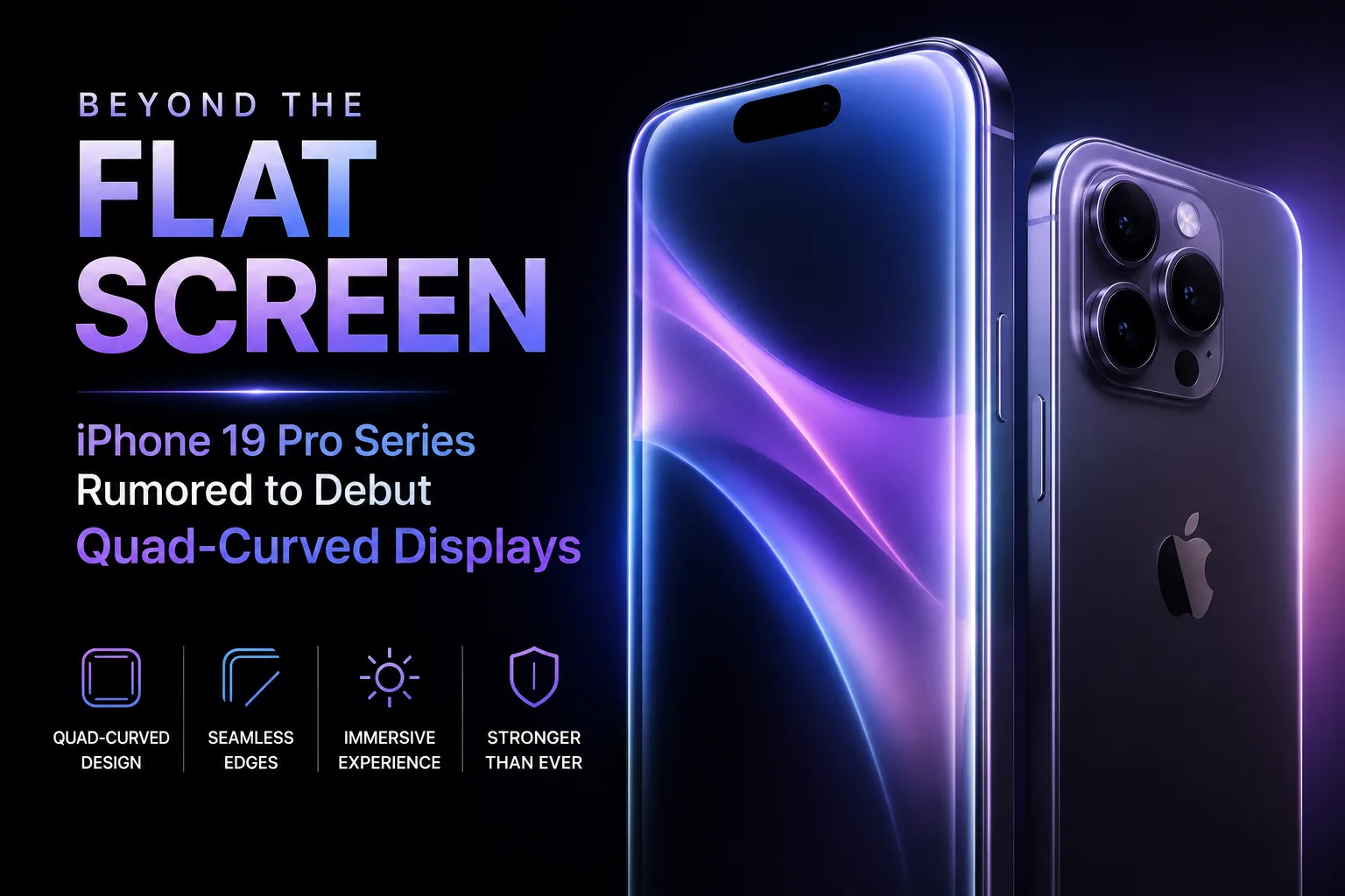 Apple iPhone 19 Pro leak showing possible quad-curved display design