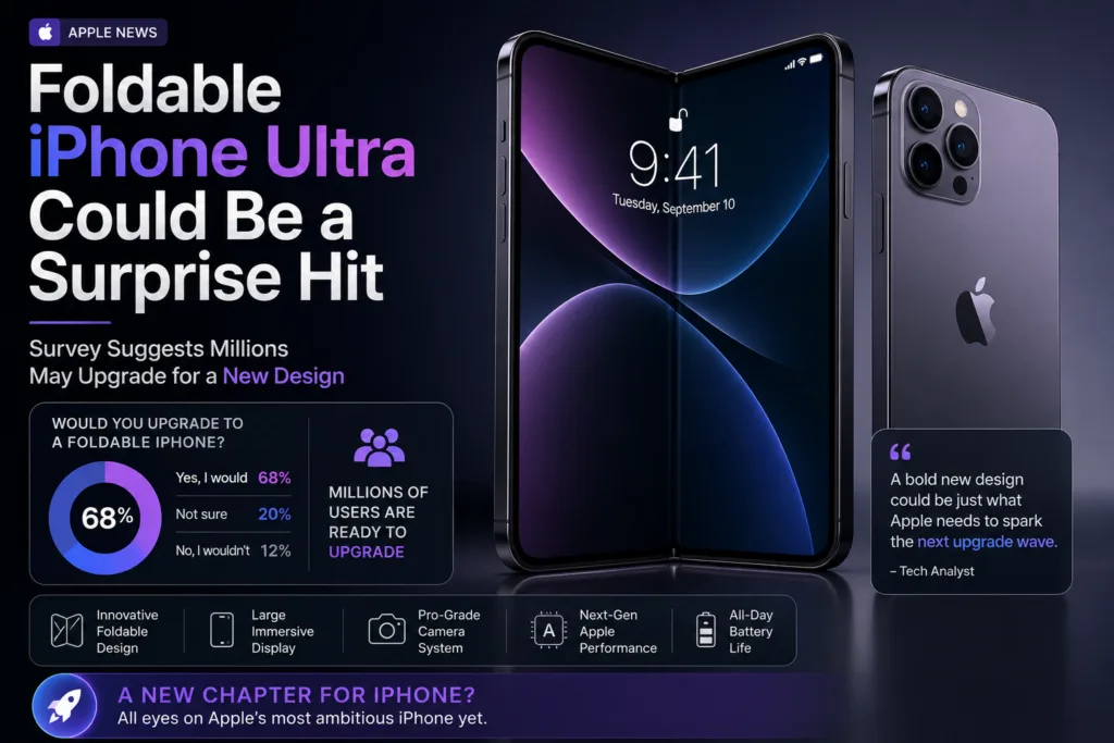 foldable iPhone Ultra - Survey suggests iPhone users may upgrade for new phone concepts like foldables