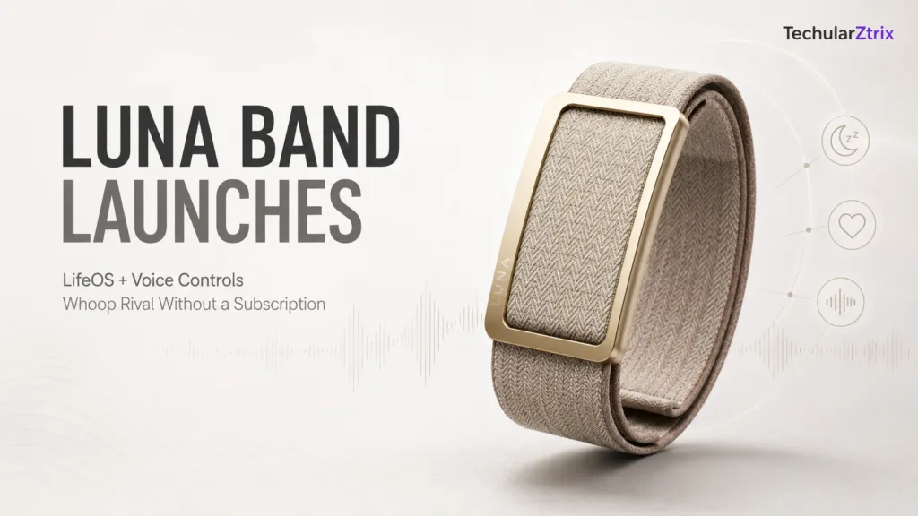 Luna Band screenless fitness tracker with LifeOS platform