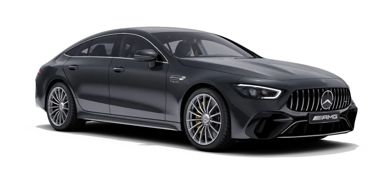 Rear design of Mercedes-AMG GT63 electric sedan with aerodynamic body and LED lighting