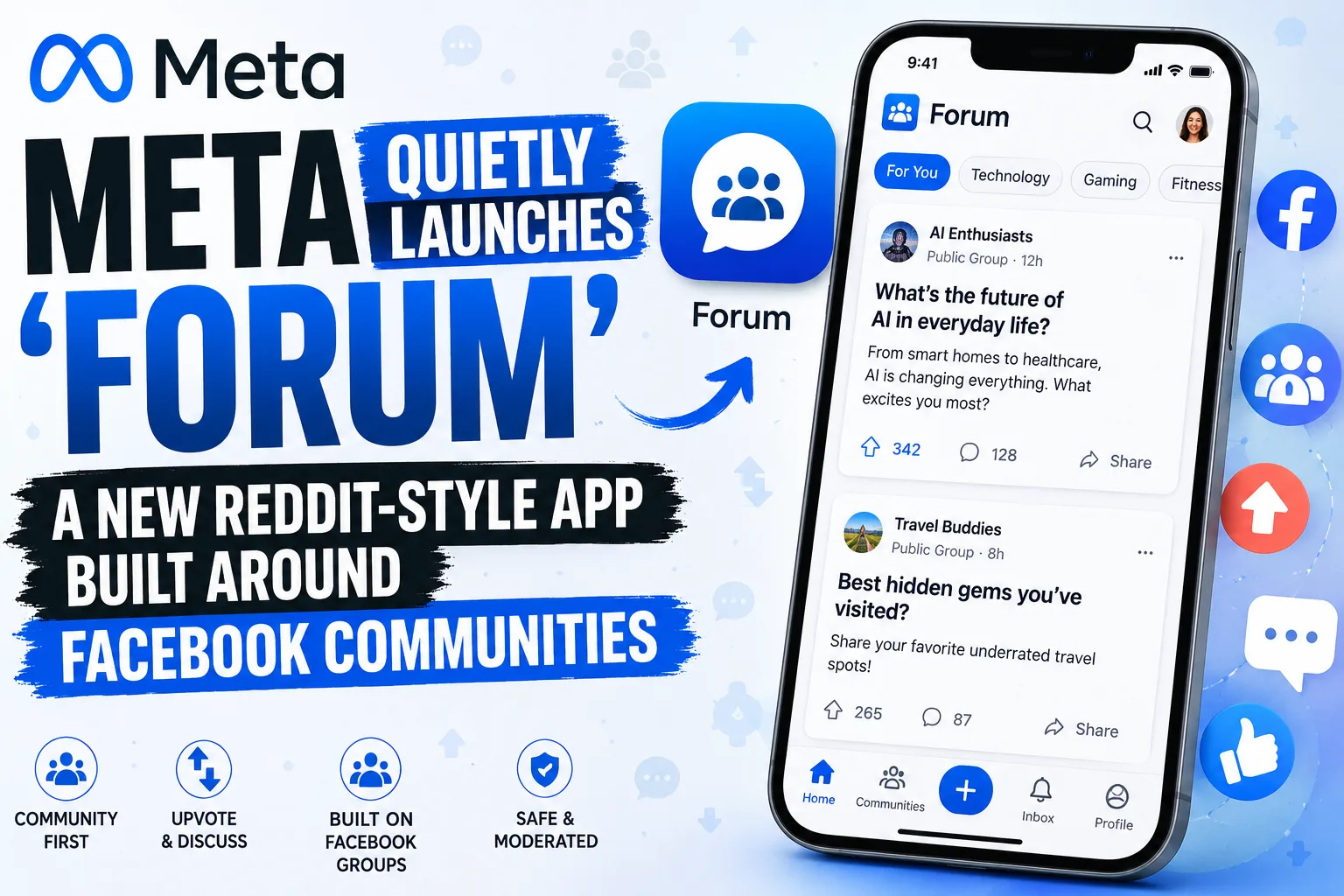 Meta Forum app launched as a Reddit-style discussion platform
