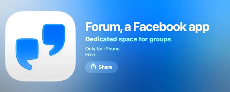 Meta Forum app interface showing community discussions on iPhone