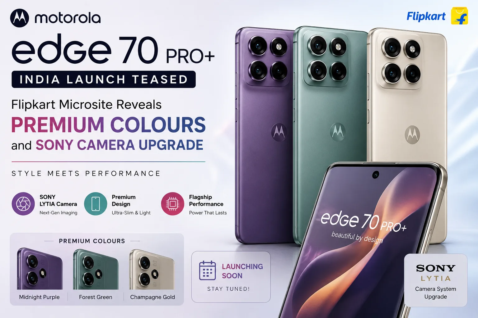 Motorola Edge 70 Pro+ India launch teased via Flipkart microsite with Sony LYT sensor