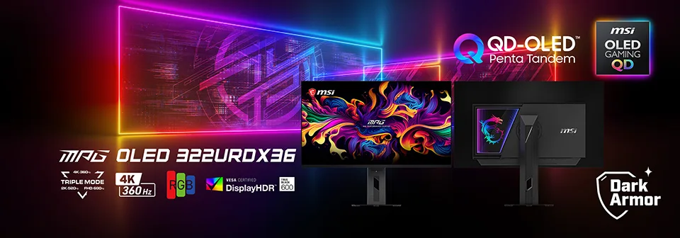 MSI MPG OLED 322URDX36 gaming monitor showcased at Computex 2026