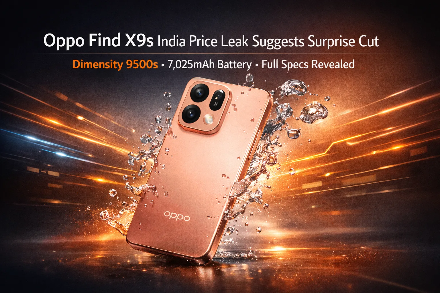 Oppo Find X9s India price leak reveals Dimensity 9500s chip and 7025mAh battery ahead of launch
