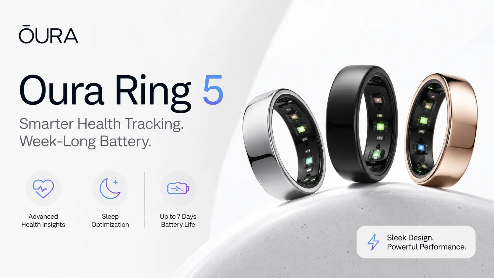 Oura Ring 5 smart ring with thinner design and health tracking features