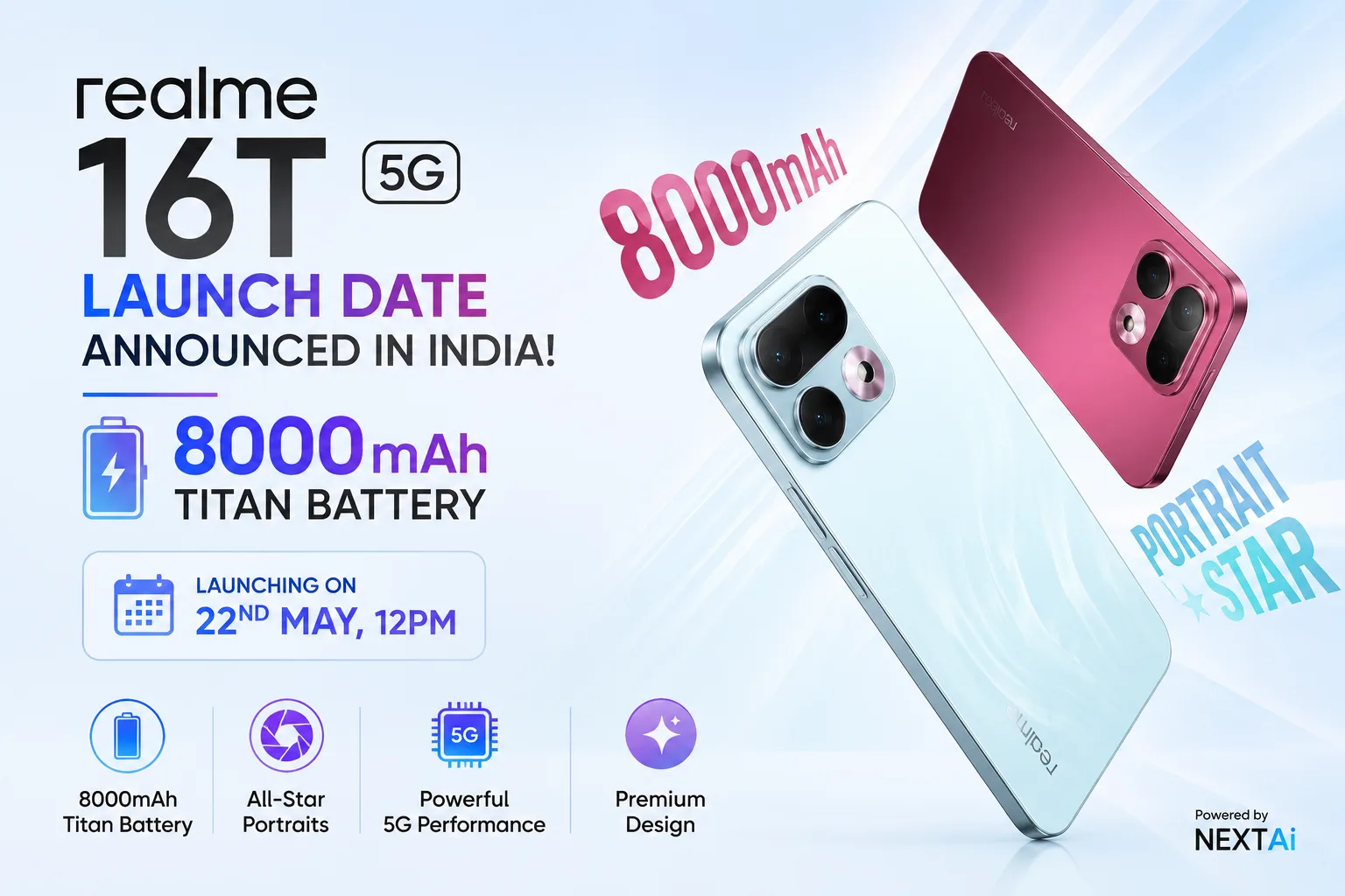 Realme 16T 5G launch date confirmed in India with 8000mAh Titan Battery
