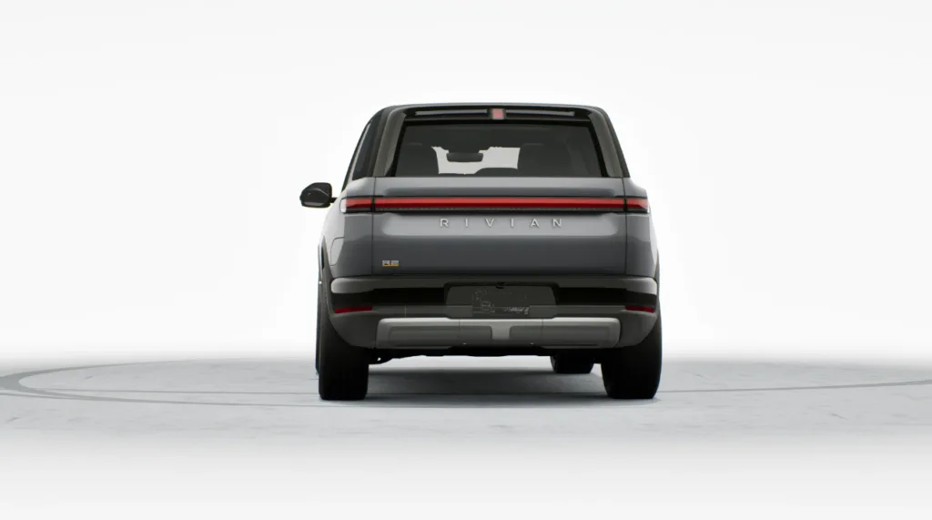 Rivian R2 electric SUV during demo drive