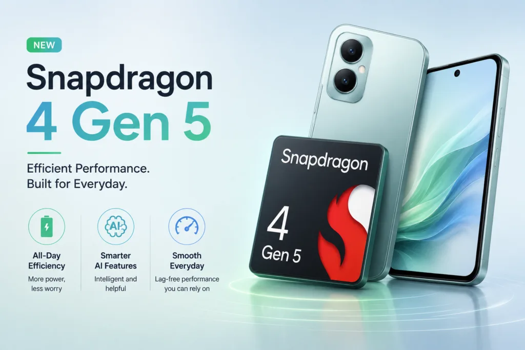 Snapdragon 6 Gen 5 vs Snapdragon 4 Gen 5 comparison with performance and connectivity upgrades