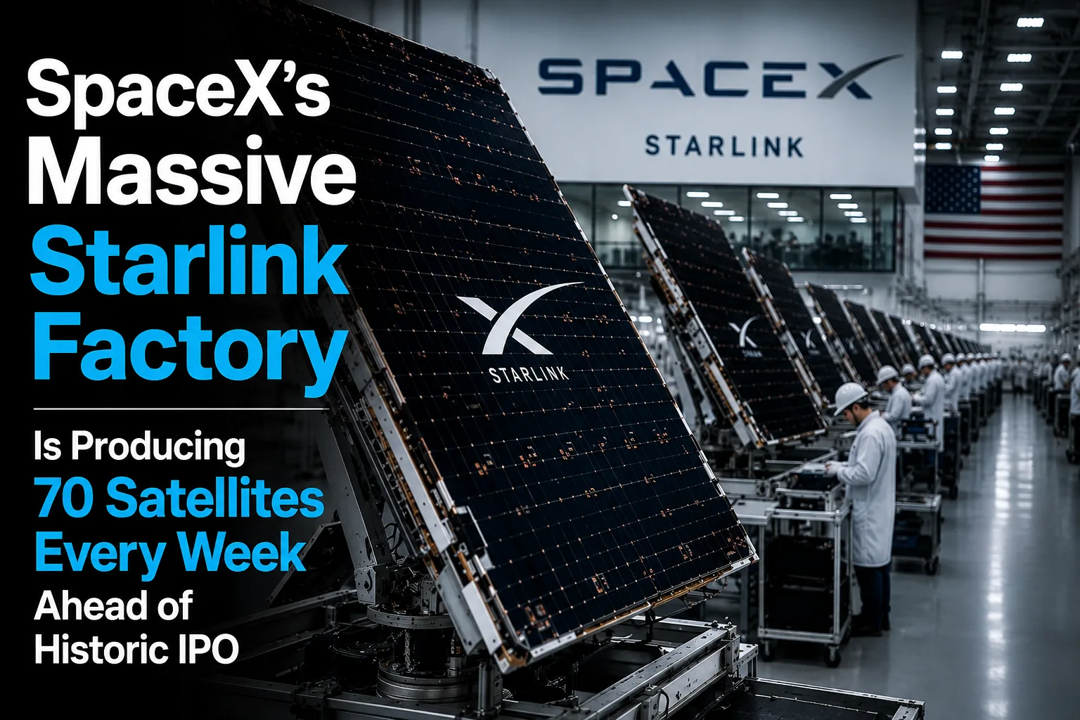 SpaceX Starlink satellite factory in Redmond producing satellites ahead of IPO