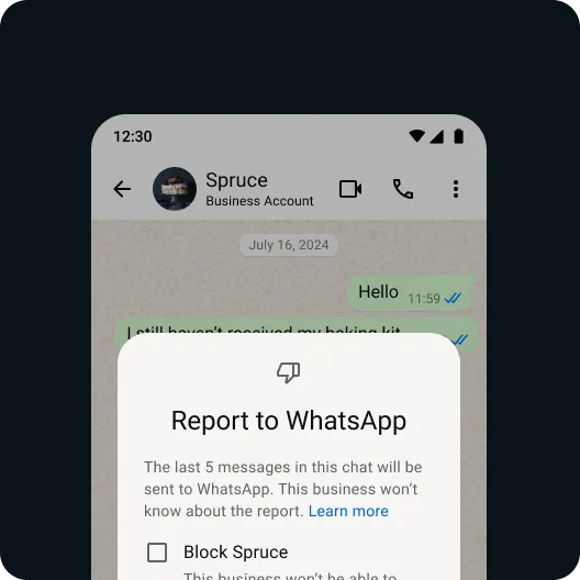 WhatsApp Meta AI incognito chat mode showing private session interface
