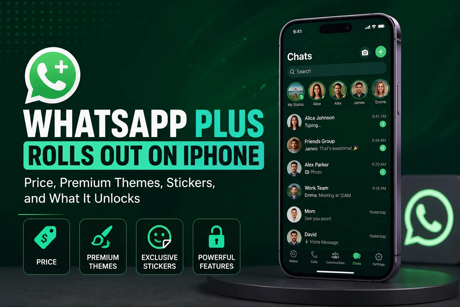 WhatsApp Plus for iOS subscription rolling out on iPhone with premium themes and stickers
