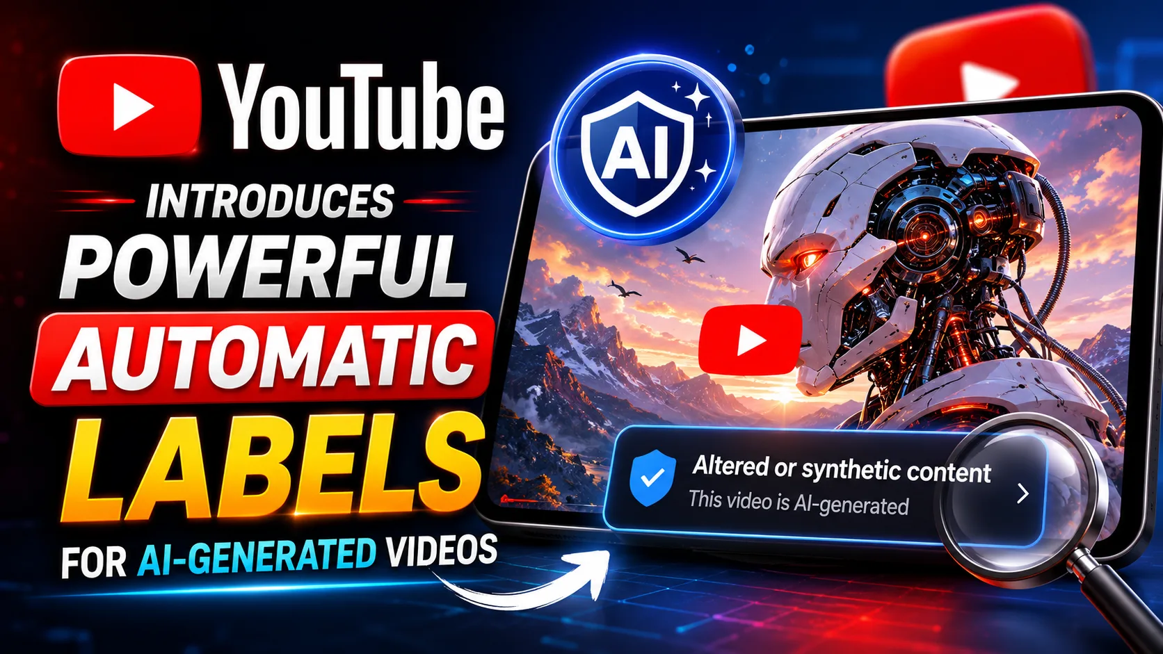 YouTube introducing automatic labels for AI-generated videos