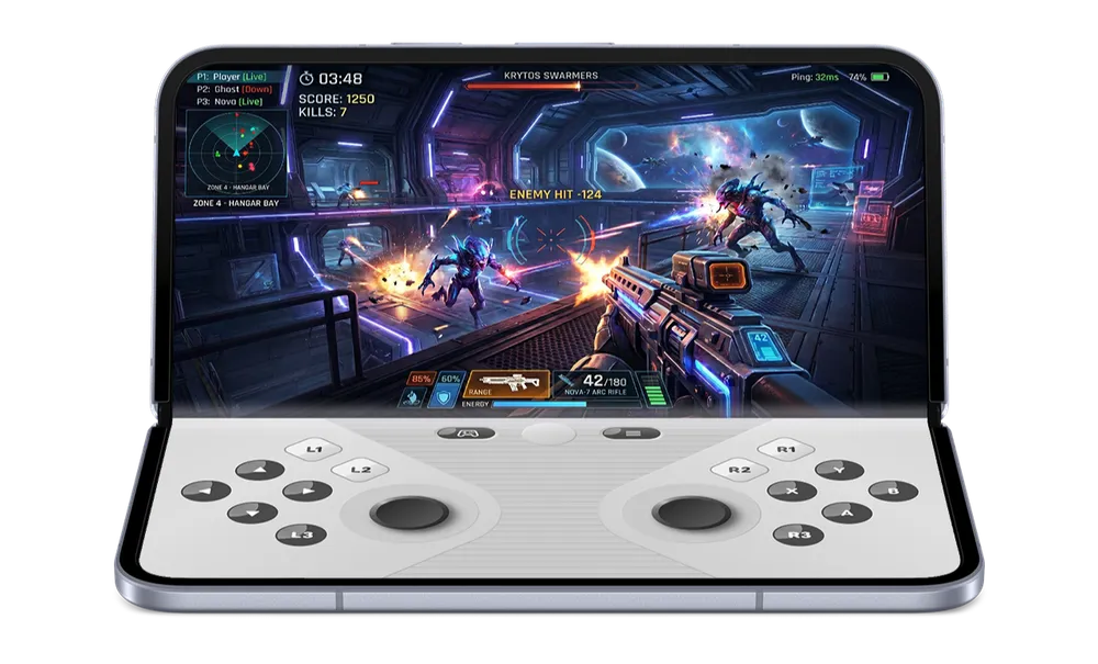 Android 17 foldable gaming mode with dual screen gaming layout