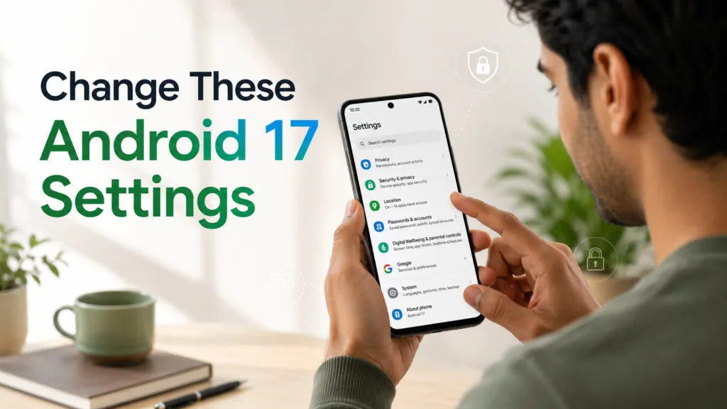 Android 17 theft protection and Find Hub security settings