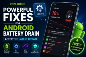 Android battery drain after update fix guide for 2026