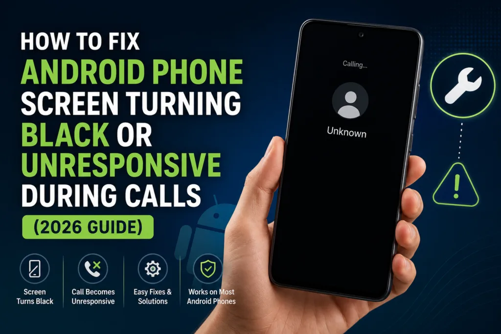 Android phone screen turning black during calls fix guide 2026