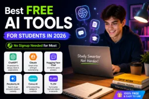 Best free AI tools for students including NotebookLM ChatGPT Gemini and Perplexity