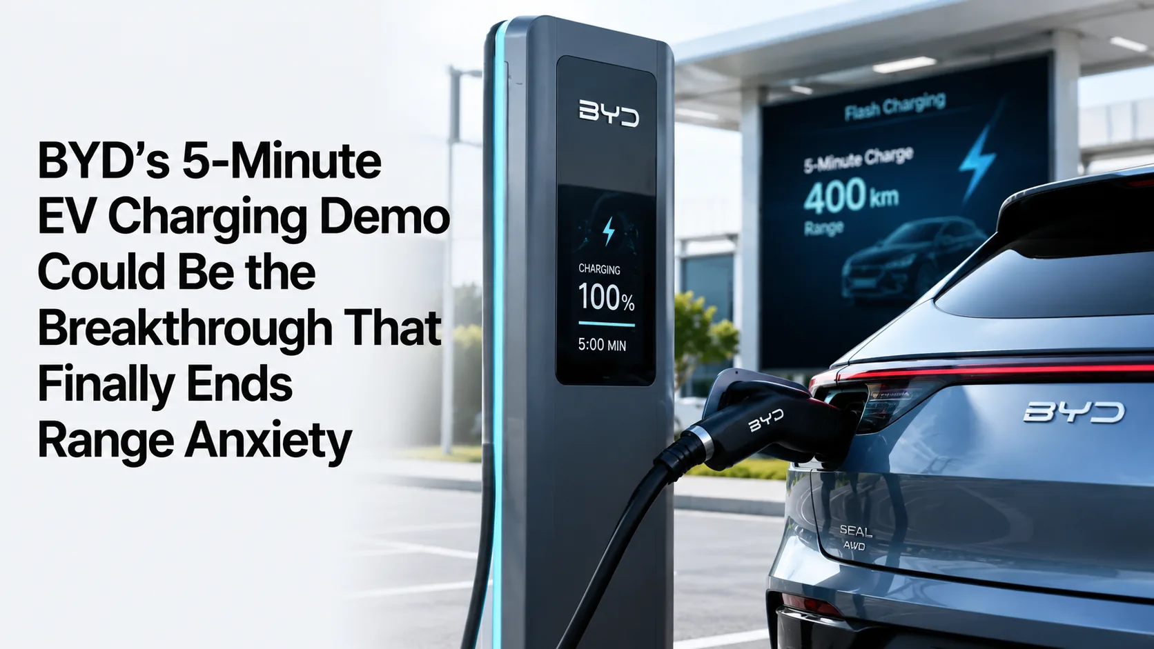 BYD Denza Z9 GT charging using Flash Charging technology in Europe