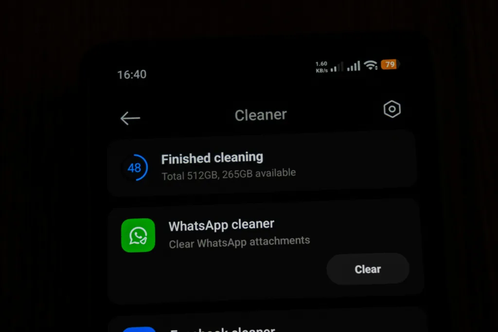 Google Chrome clear browsing data menu on Android