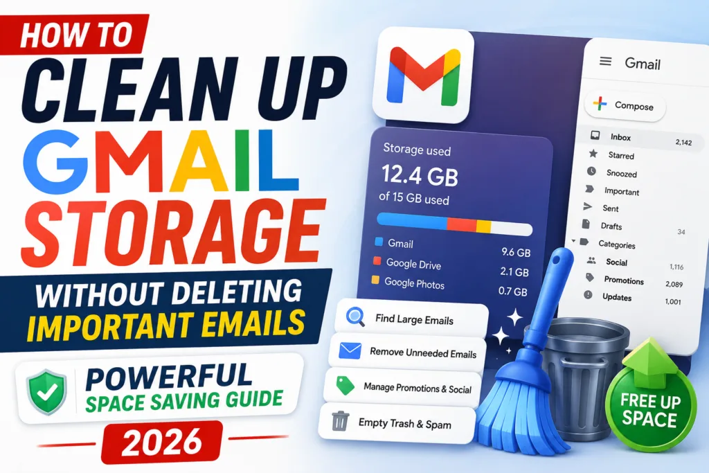 Gmail storage cleanup guide without deleting important emails