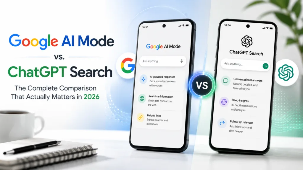 Google AI Mode interface displaying AI-generated search answers