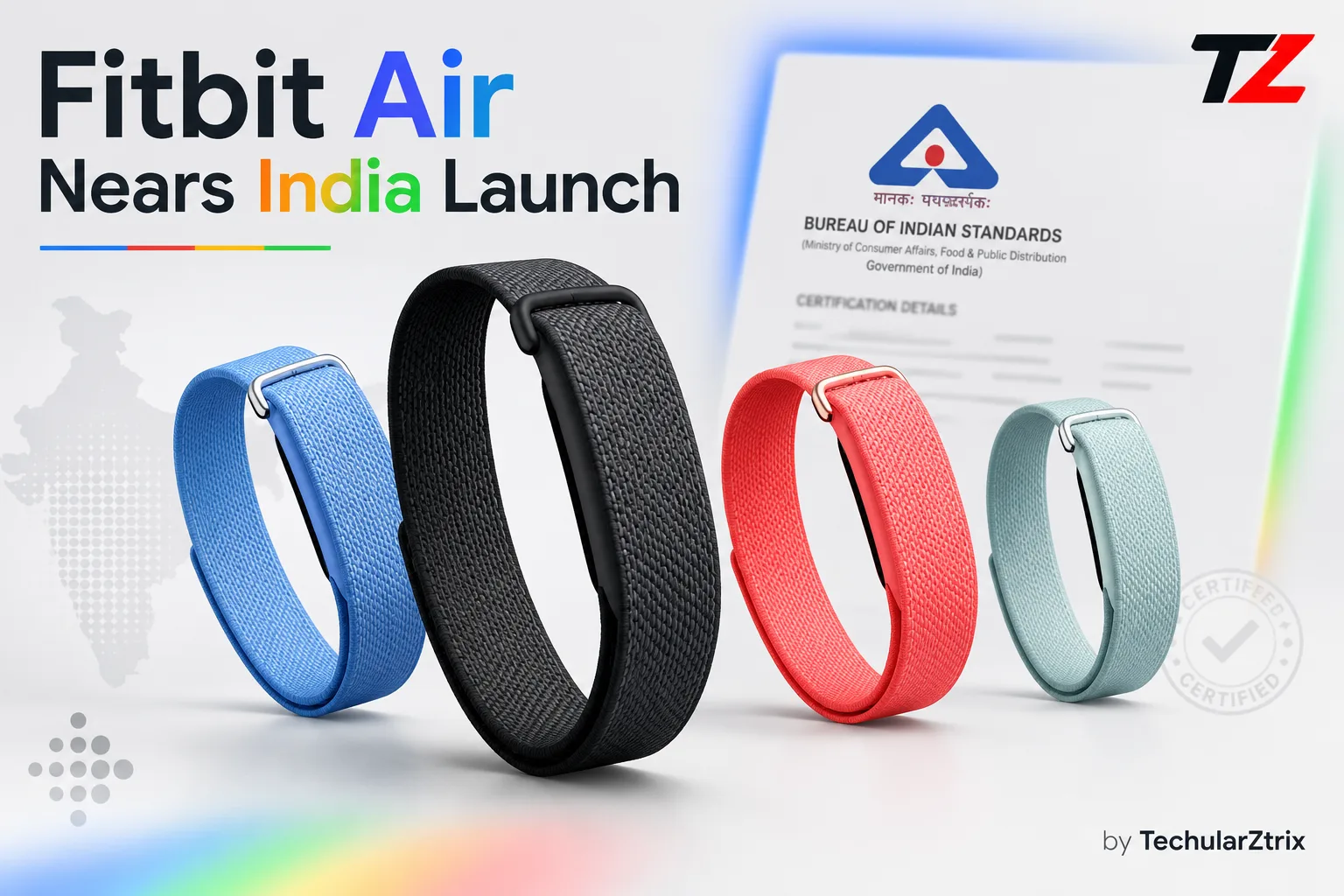 Google Fitbit Air screenless fitness tracker spotted on BIS certification database ahead of India launch