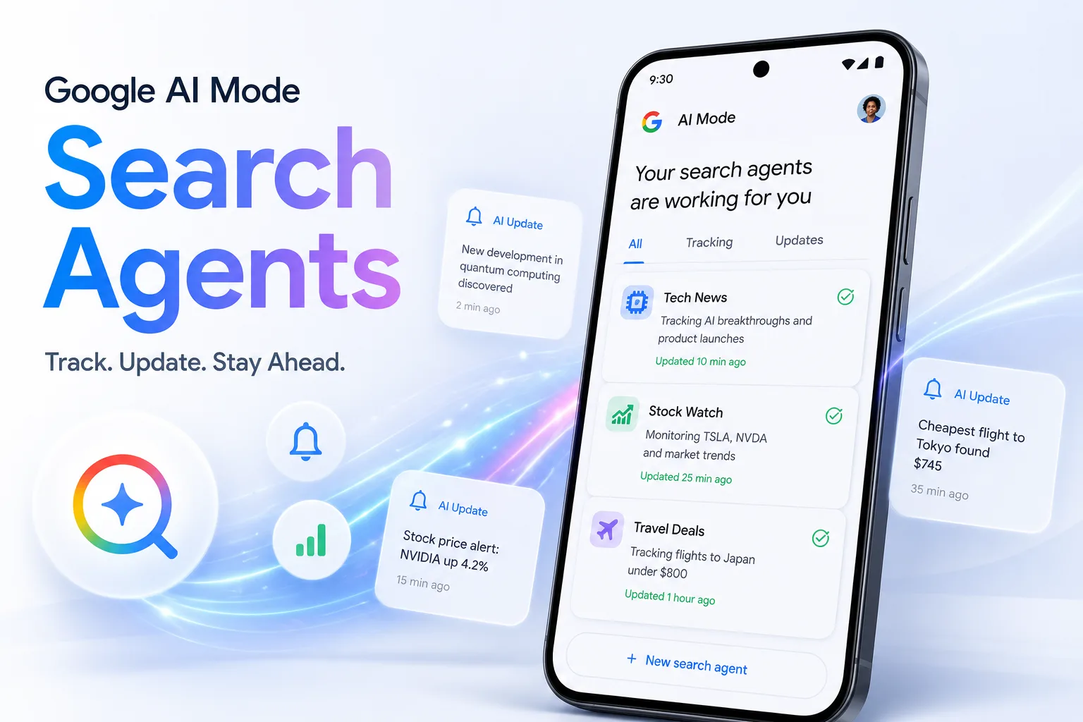 Google AI Mode Gets Search Agents That Track Information for You and Send Updates Automatically