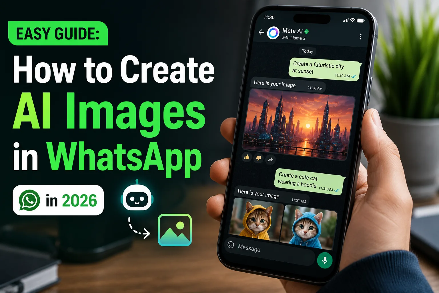 How to create AI images in WhatsApp using Meta AI