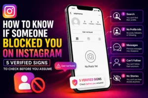 Instagram account showing profile unavailable after being blocked