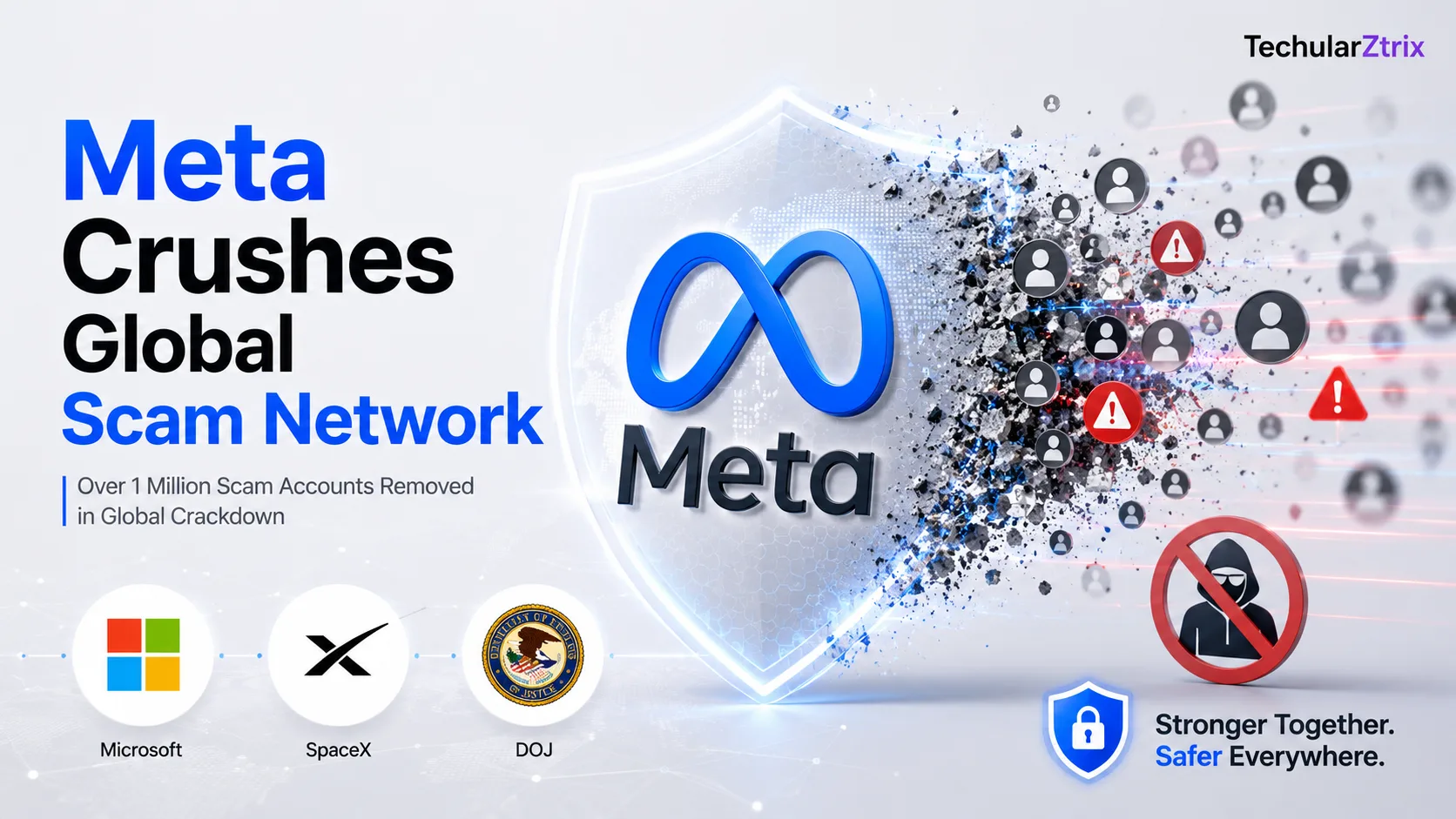 Meta and Microsoft coordinate a major crackdown on scam accounts across social media platforms