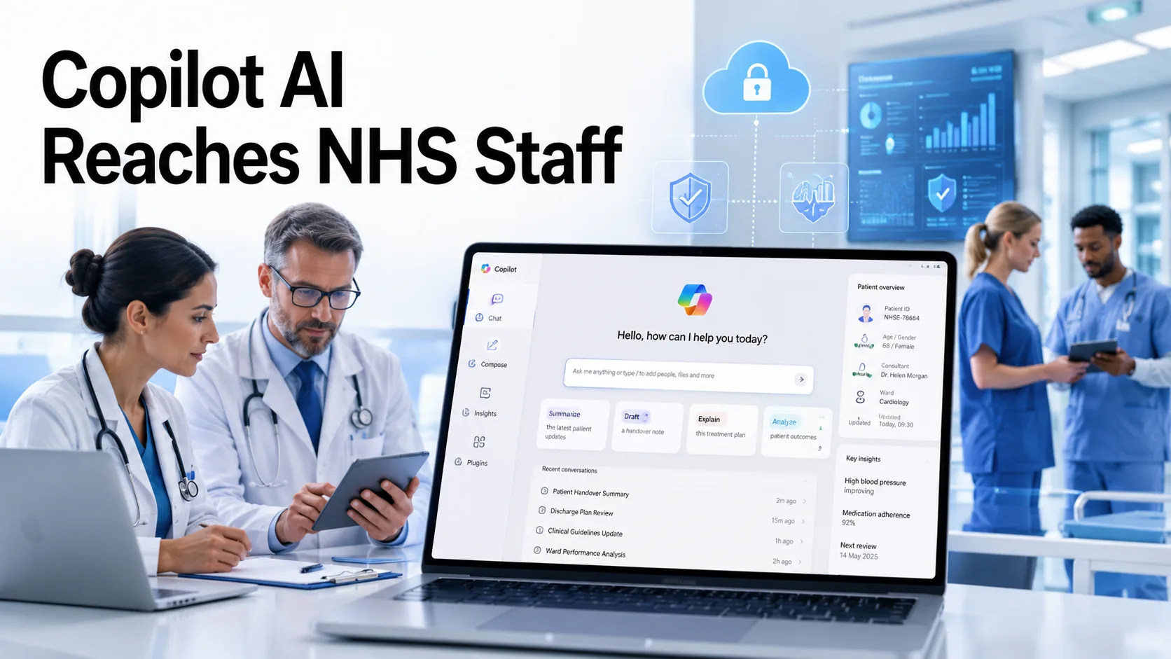 Microsoft Copilot AI being deployed across NHS England for healthcare staff productivity