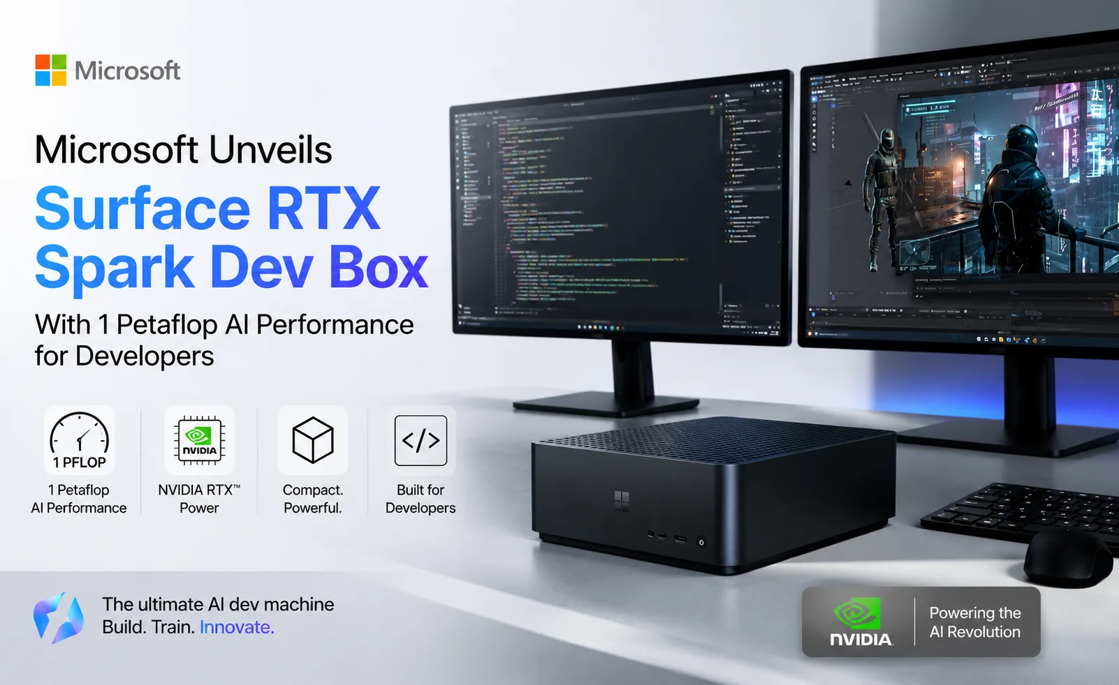 Microsoft Surface RTX Spark Dev Box powered by NVIDIA RTX Spark AI chip