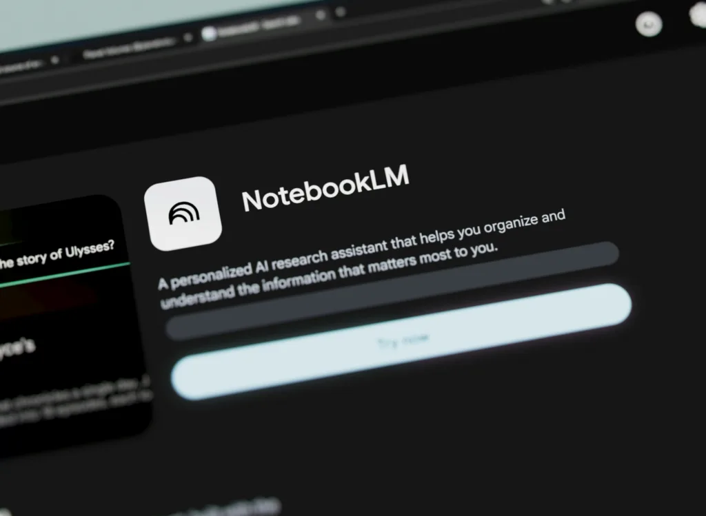 Student using NotebookLM to study lecture notes and PDFs