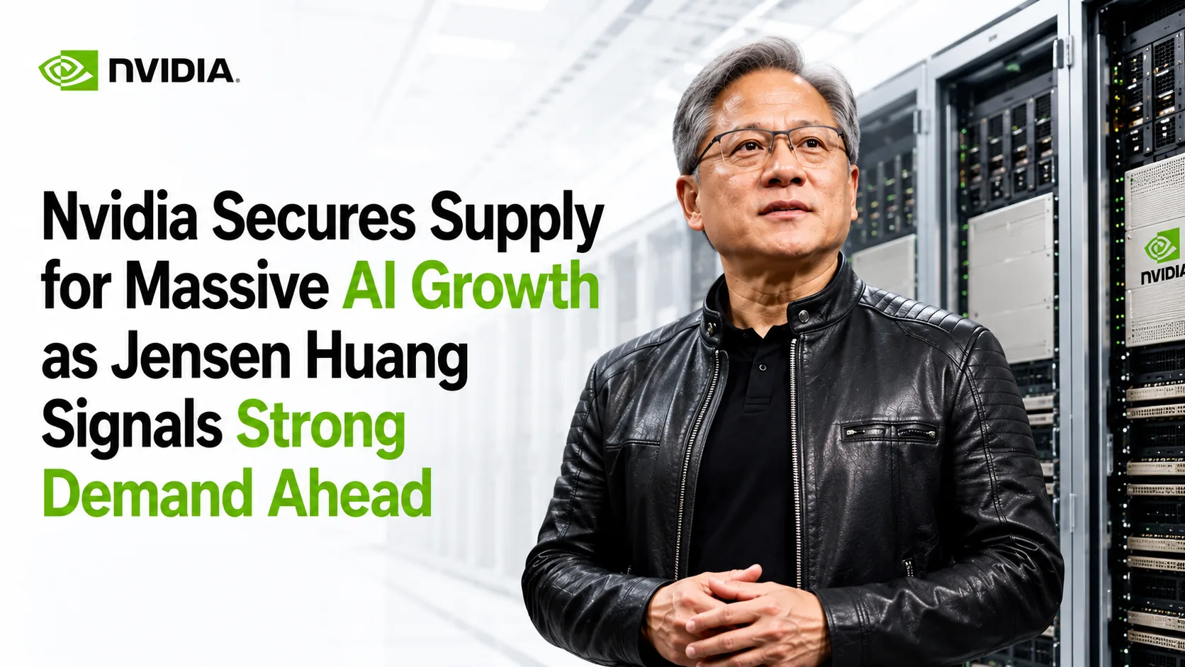 Nvidia CEO Jensen Huang discussing AI growth and chip supply at Computex 2026