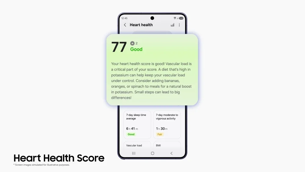 Samsung Heart Health Score feature on Galaxy Watch