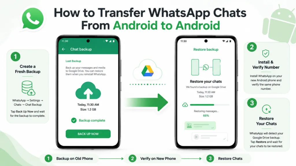 Backing up WhatsApp chats before moving to a new phone
