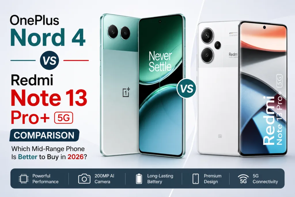 OnePlus Nord 4 and Redmi Note 13 Pro Plus 5G comparison