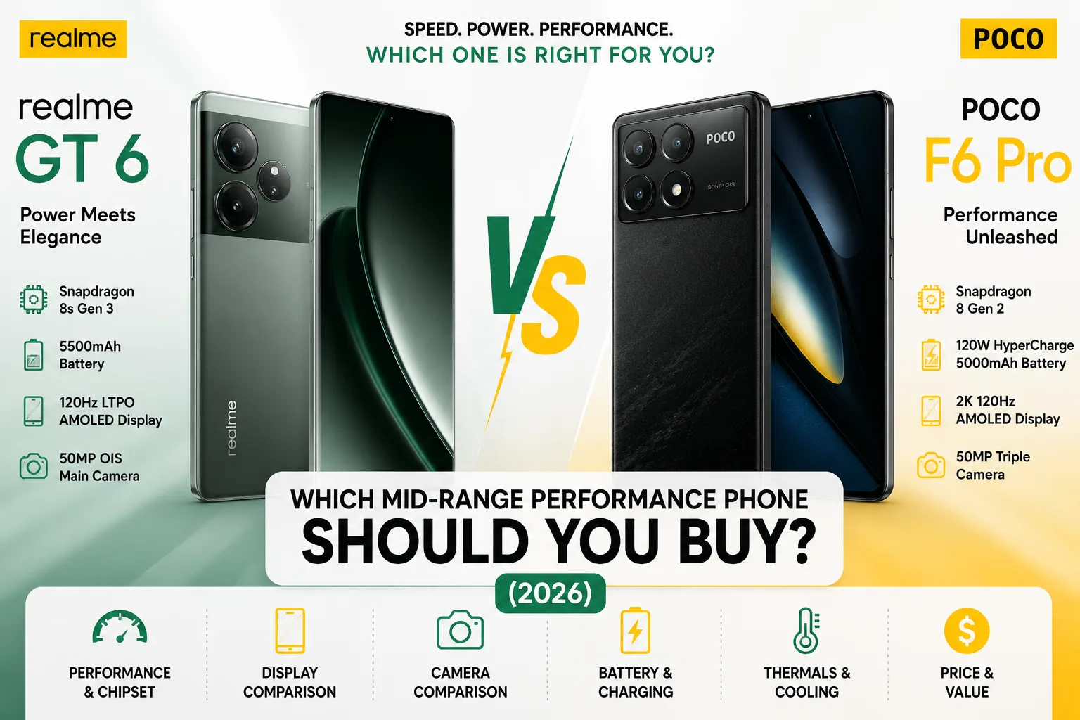 Realme GT 6 vs POCO F6 Pro: Which Mid-Range Performance Phone Should You Buy?