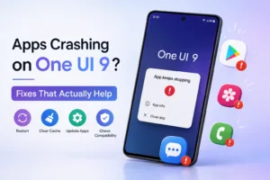apps crashing on one ui 9 on Samsung Galaxy running phones
