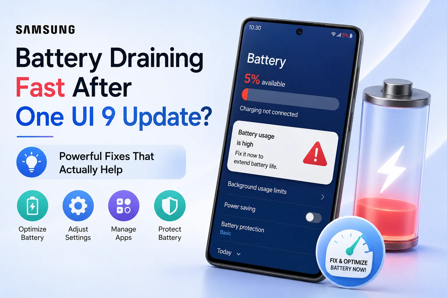 Samsung battery draining after One UI 9 update