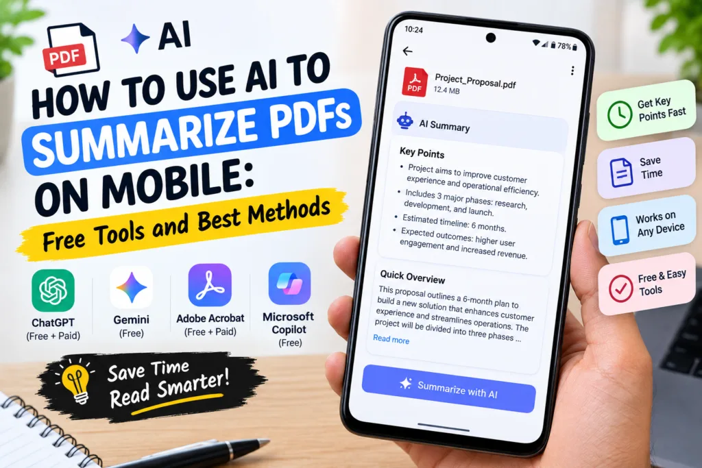 how to use ai to summarize pdfs on mobile